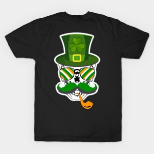 Leprechaun Hat with Skull-ST Pattys Day Gifts T-Shirt